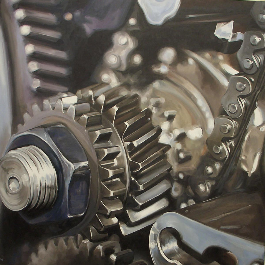 Engineone - Oil paint on canvas by Mini Daniele - Fp Art Online