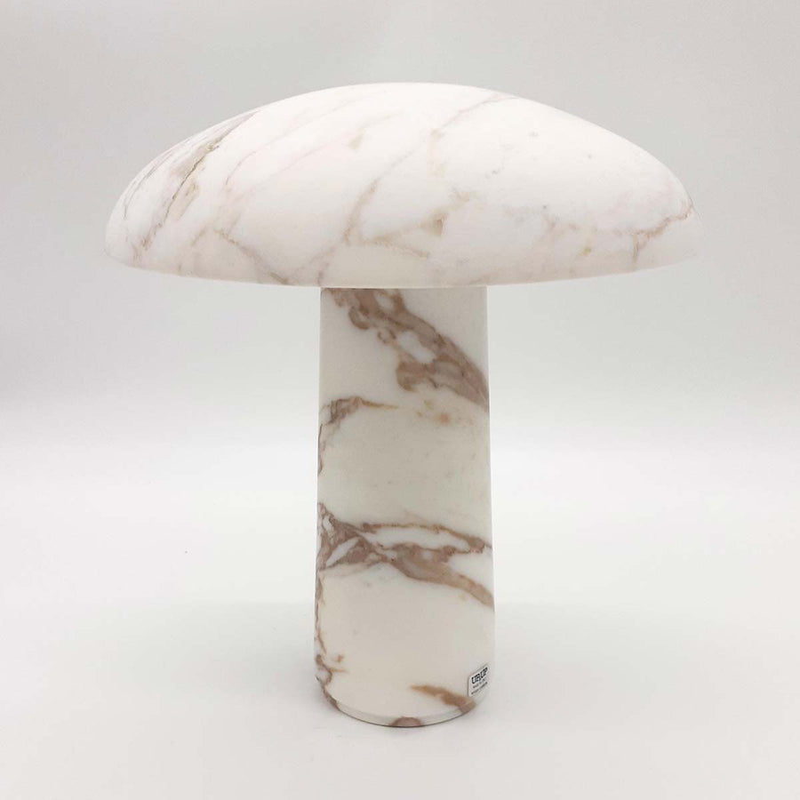 Mushroom Lamp - Calacatta marble, Cemmo Valencia marble, Arabescato marble by Up Group - Fp Art Online