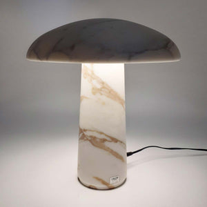 Mushroom Lamp - Calacatta marble, Cemmo Valencia marble, Arabescato marble by Up Group - Fp Art Online