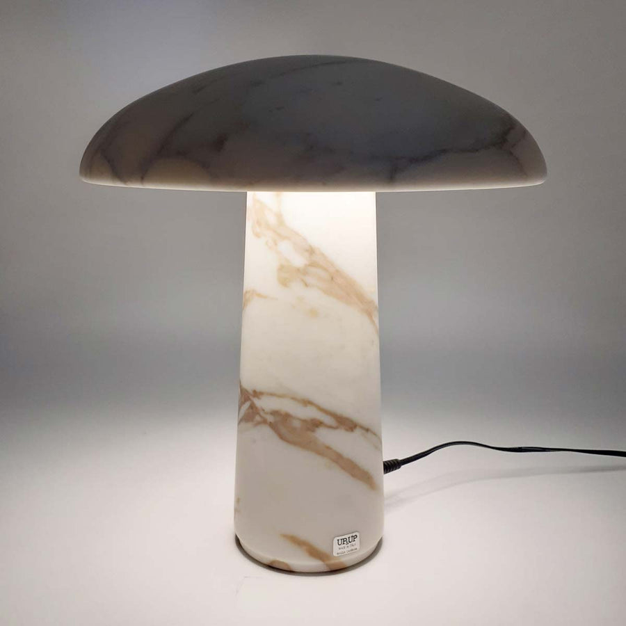 Mushroom Lamp - Calacatta marble, Cemmo Valencia marble, Arabescato marble by Up Group - Fp Art Online