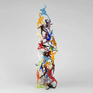 Human Tower - Soft glass flamework sculpture by Bonaventura Mauro - Fp Art Online