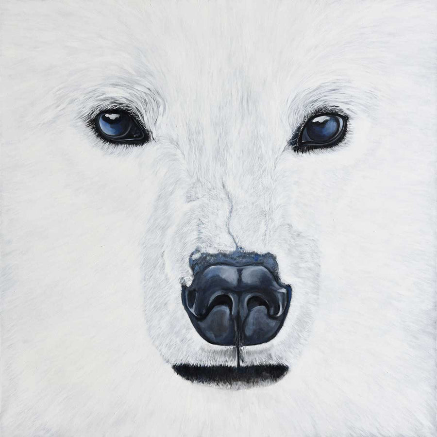 Big White - Oil painting on canvas by Chiusano Carla - Fp Art Online