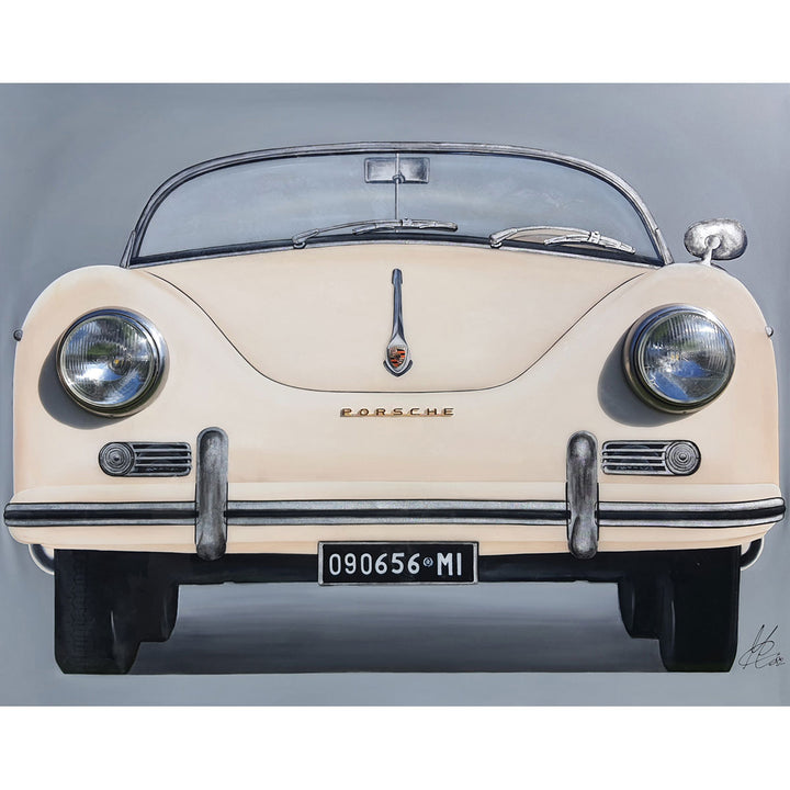 Porsche 356 Monica - Mixed media on canvas and lighting source by Casali Monica - Fp Art Online