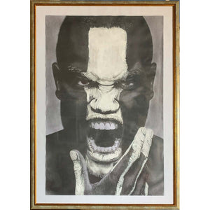 Same Anger (framed) - Mixed technique, pencil, charcoal, pure graphite, acrylic by Romano Davide - Fp Art Online