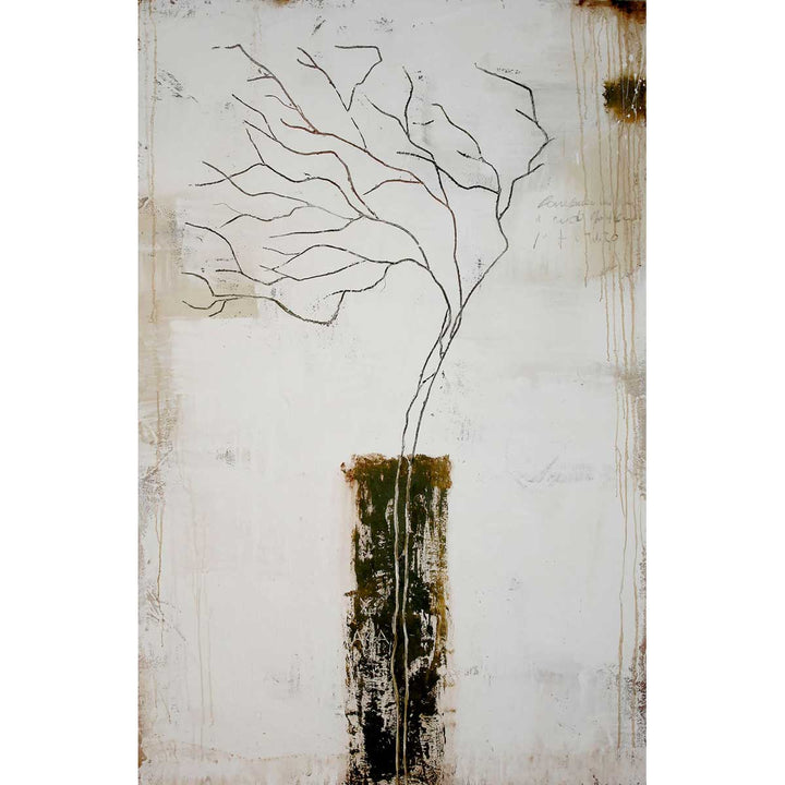 Tree - Concrete, poster paint and relief wall sculpture by Bruni Francesco - Fp Art Online