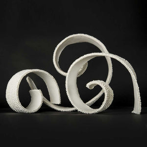 Tides Tryptic - Unglazed porcelain sculpture by Battista Emanuela - Fp Art Online
