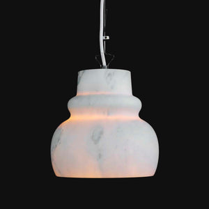 Wentworth Pendant Lamp - White Carrara veined marble by Up Group - Fp Art Online