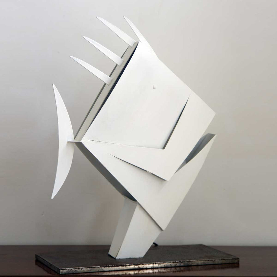 Abyssys - Steel sculpture by Cubeddu Giorgio - Fp Art Online