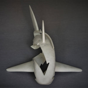 Aggression - Carrara statuary marble sculpture by Bizas John - Fp Art Online