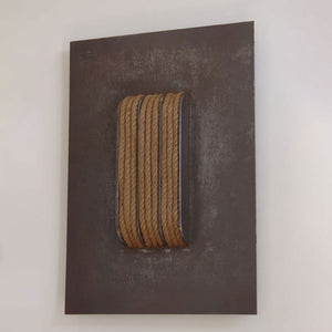 Alla Gente di Mare - Assembly of steel plates and ropes by Cubeddu Giorgio - Fp Art Online
