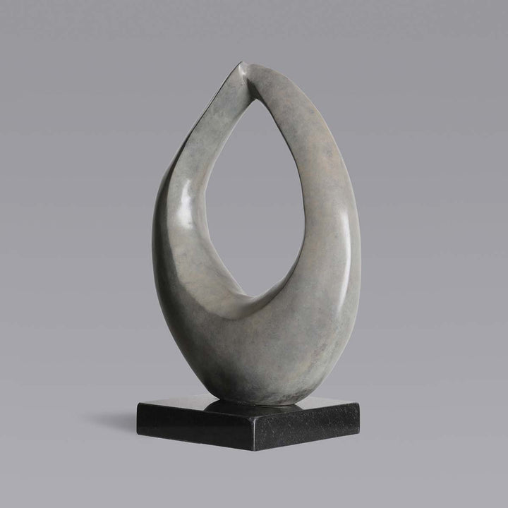 Two rings 03, blue patina bronze sculpture - Fp Art Collection - Fp Art  Online