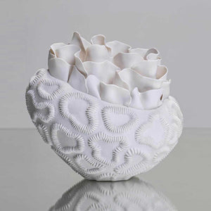 Antholia - Handmade porcelain sculpture by FOS Ceramics - Fp Art Online