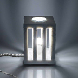 Cage Lamp 1987 - White Carrara veined marble by Up Group - Fp Art Online