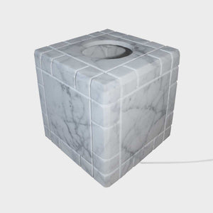 Cratere - Table lamp made of Statuary marble by Pucci Donato - Fp Art Online