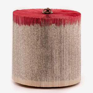 Trunk Red Medium - Paper sculpture made out of old folded books by Crizu - Fp Art Online