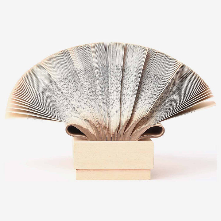 Wig Newton - Paper sculpture made out of old folded books by Crizu - Fp Art Online