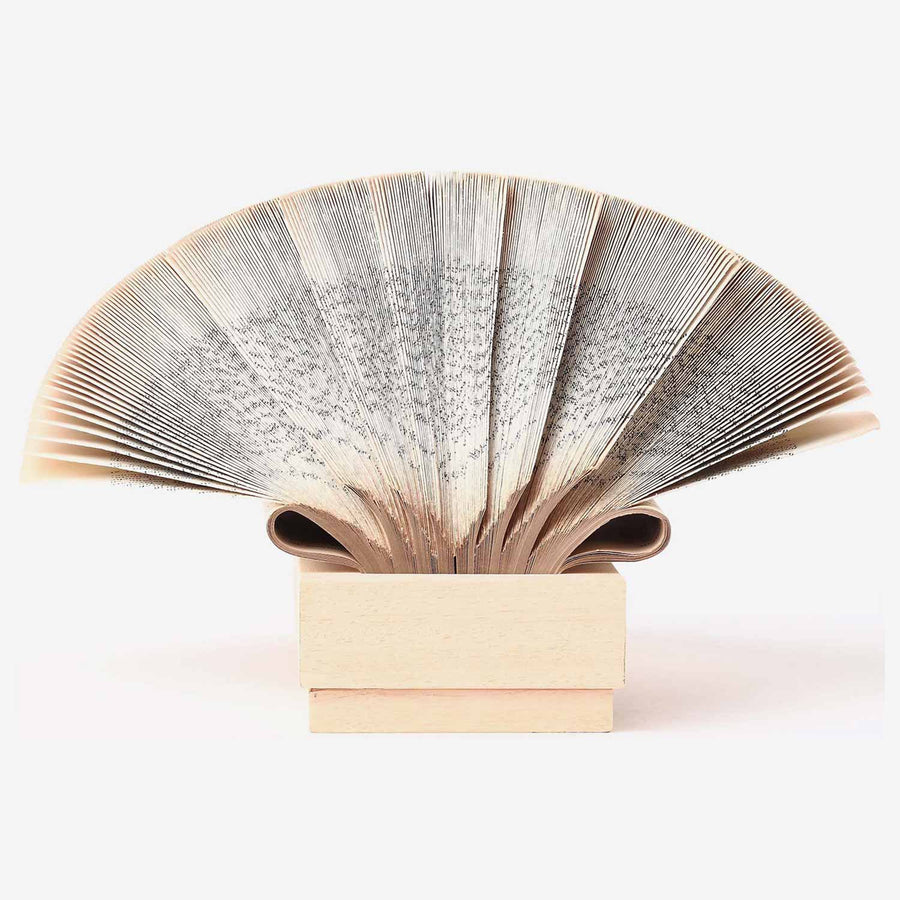 Wig Newton - Paper sculpture made out of old folded books by Crizu - Fp Art Online