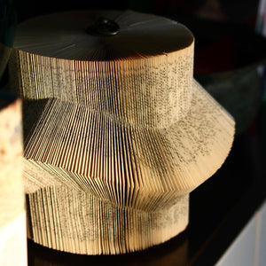 Wave Large - Paper sculpture made out of old folded books by Crizu - Fp Art Online