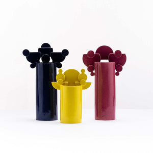Violetta - Cyclamen glazed bubble family ceramic vase by CuoreCarpenito - Fp Art Online