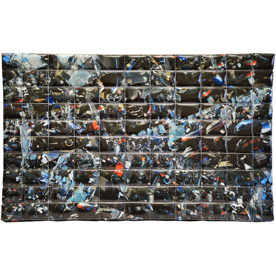 Dante Square - Canvas, foam rubber, printed plastic sheet, mesh by Profumo Marina - Fp Art Online