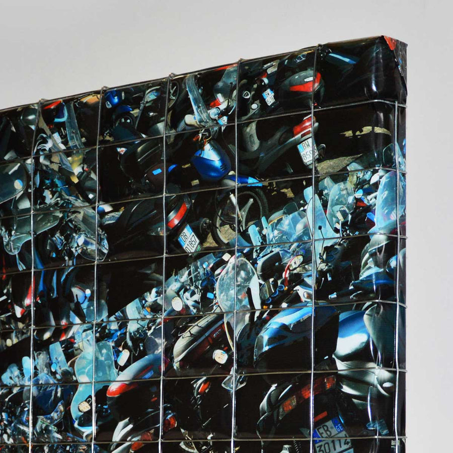 Dante Square - Canvas, foam rubber, printed plastic sheet, mesh by Profumo Marina - Fp Art Online