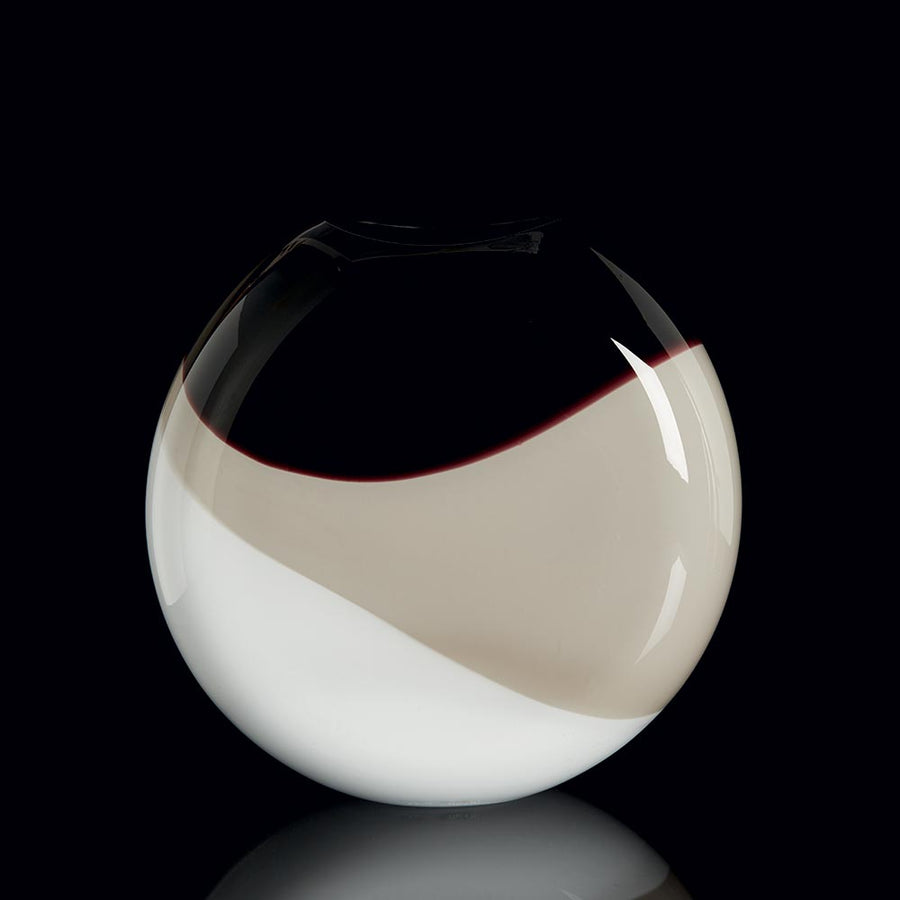 Eclisse Round - Hand-made vase with hot stamp applications by Moretti Carlo Venezia - Fp Art Online