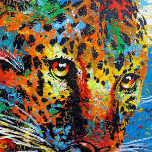 Felino - Mixed technique and acrylic on canvas by De Cristofaro Valerio - Fp Art Online