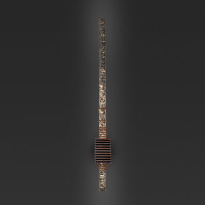 Flamingo Copper - Wall lamp made of aluminum, wood, volcanic rock and crystal by Opoggio - Fp Art Online