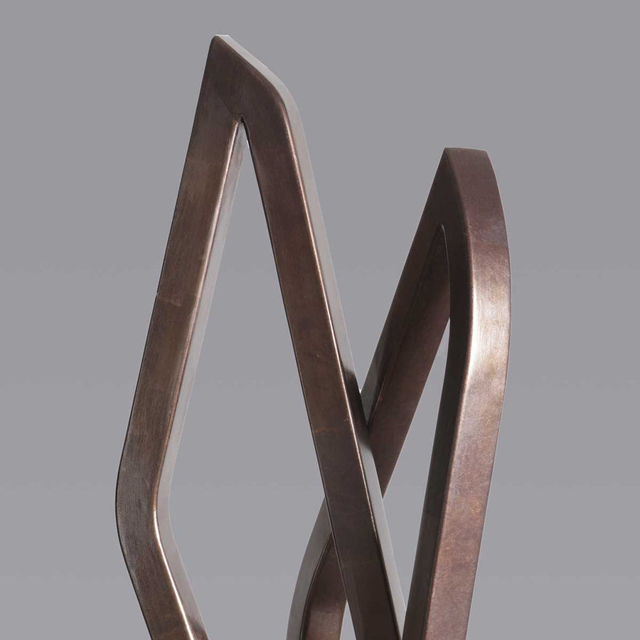 Geometric #23 - Bronze patina aluminium sculpture with black granite base by Fp Art Collection - Fp Art Online