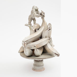 #CTT_Gorilla - Glazed ceramic sculptural centerpiece by Amaaro - Fp Art Online