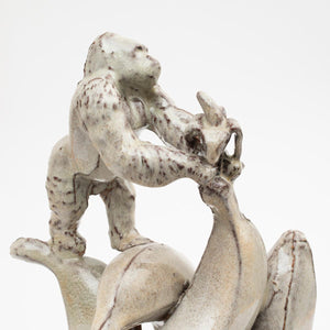 #CTT_Gorilla - Glazed ceramic sculptural centerpiece by Amaaro - Fp Art Online