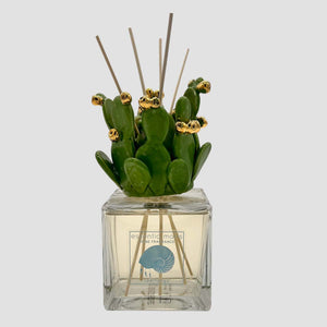 Green Prickly Pear 500ml - Handmade ceramic and glass room fragrance diffuser by Battista Emanuela - Fp Art Online