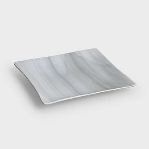 Grey Pearl Plate, Marbled effect glass by Fp Art Tableware - Fp Art Online