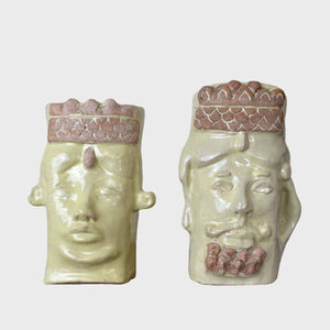 Harmony Couple - Hand modeled and glazed ceramic vases by Artema Galli - Fp Art Online