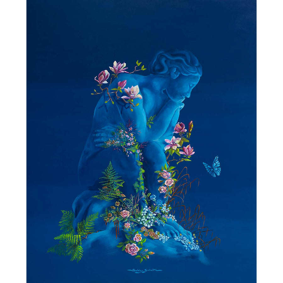 La Venere Delle Magnolie - Oil paint on canvas by Galante Sabino - Fp Art Online