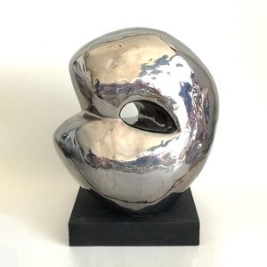 L'Abbraccio - Ceramic sculpture with metallic effect enamel by Sarandrea Monica - Fp Art Online