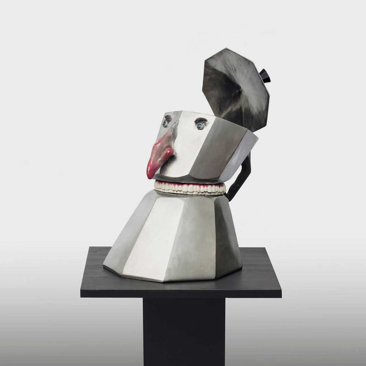 Moka Ridens - Fiberglass, metal and ceramic sculpture by Gorra Sandro - Fp Art Online