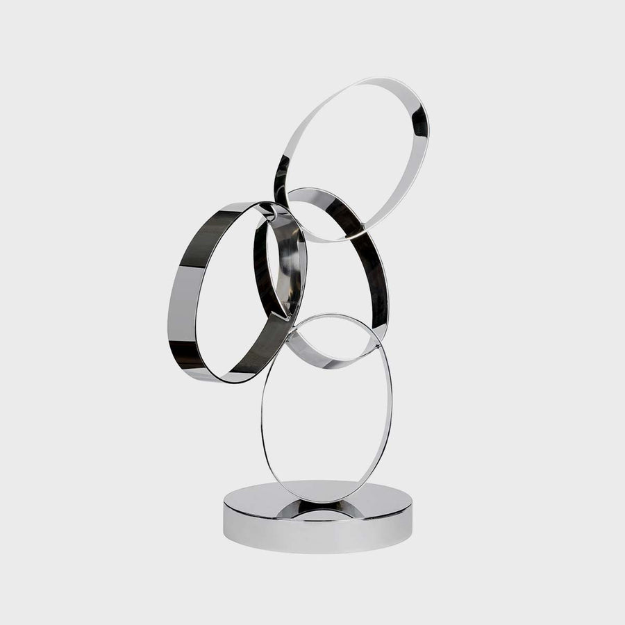 Iron Ribbon #26 - Stainless steel sculpture and base by Fp Art Collection - Fp Art Online