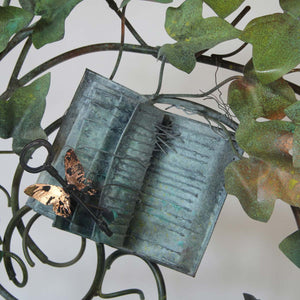 Nature Unpredictable Books - Green copper and white patina sculpture by Branca Mario - Fp Art Online