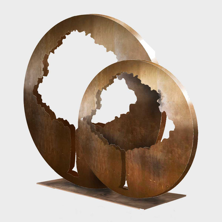 Oltre - Corten steel sculpture by FG by Faravelli - Fp Art Online