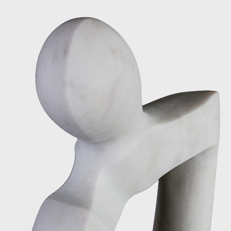 Little Man #16 - Carrara marble sculpture by Fp Art Collection - Fp Art Online