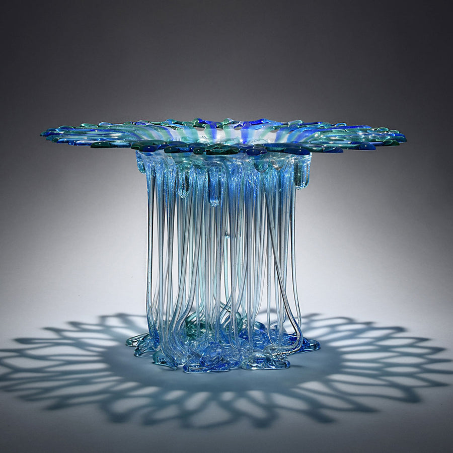 Onda Su Onda - Fused glass sculpture by Forti Daniela - Fp Art Online
