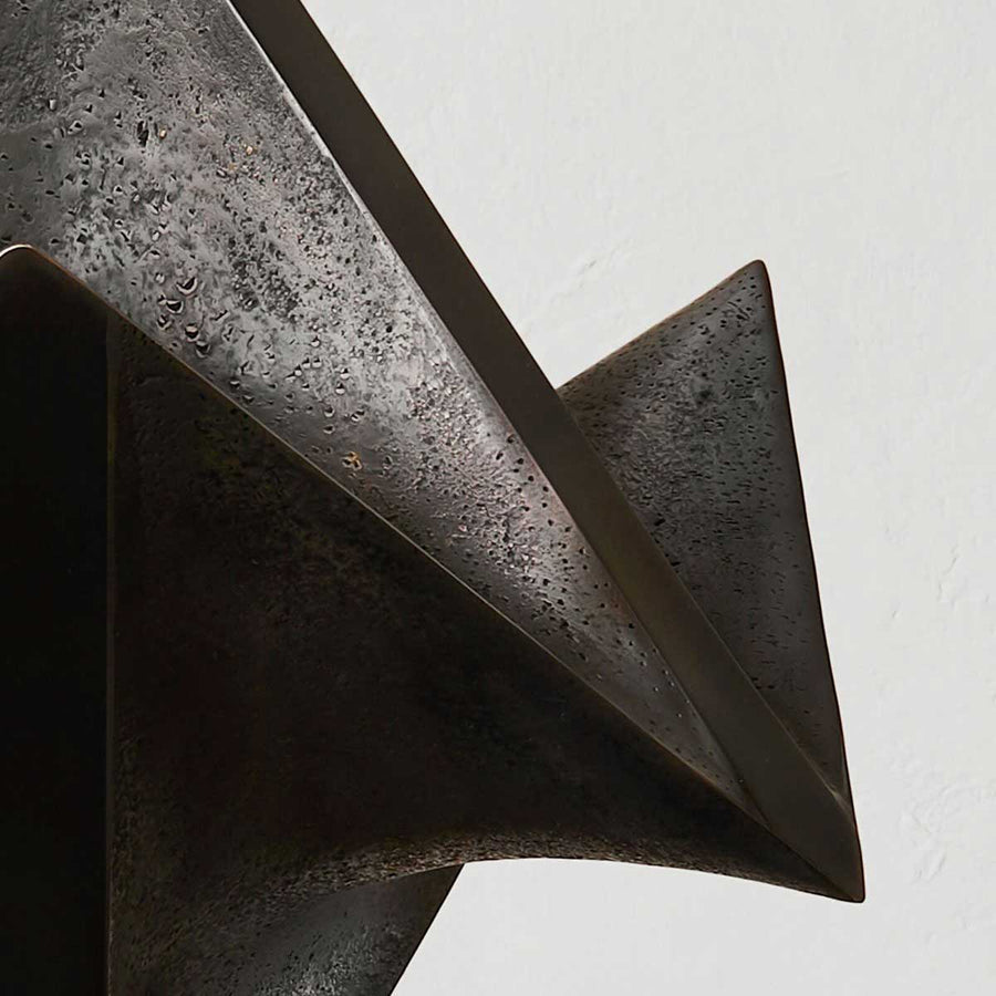 Origami, Bronze black granite base sculpture by Vélez Gustavo - Fp Art Online