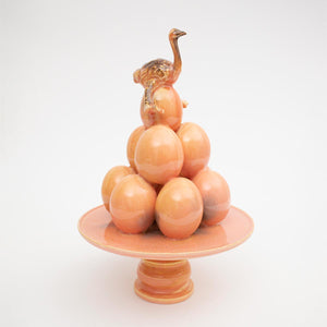 #CTT_Ostrich - Glazed ceramic sculptural centerpiece by Amaaro - Fp Art Online