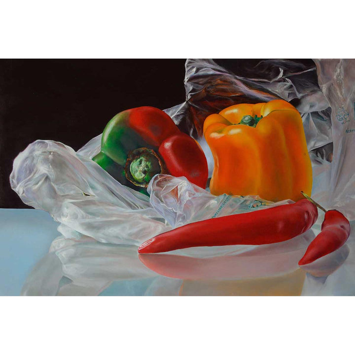 Pepper - Oil paint on canvas by Ariatta Bernardo - Fp Art Online