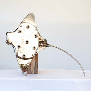 Rhinoptera 50 - Stainless steel sculpture by Bozzo Luca - Fp Art Online