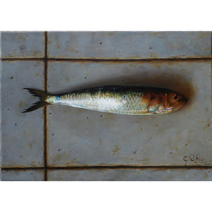 Sardine - Oil paint on canvas by Giraudo Riccardo - Fp Art Online