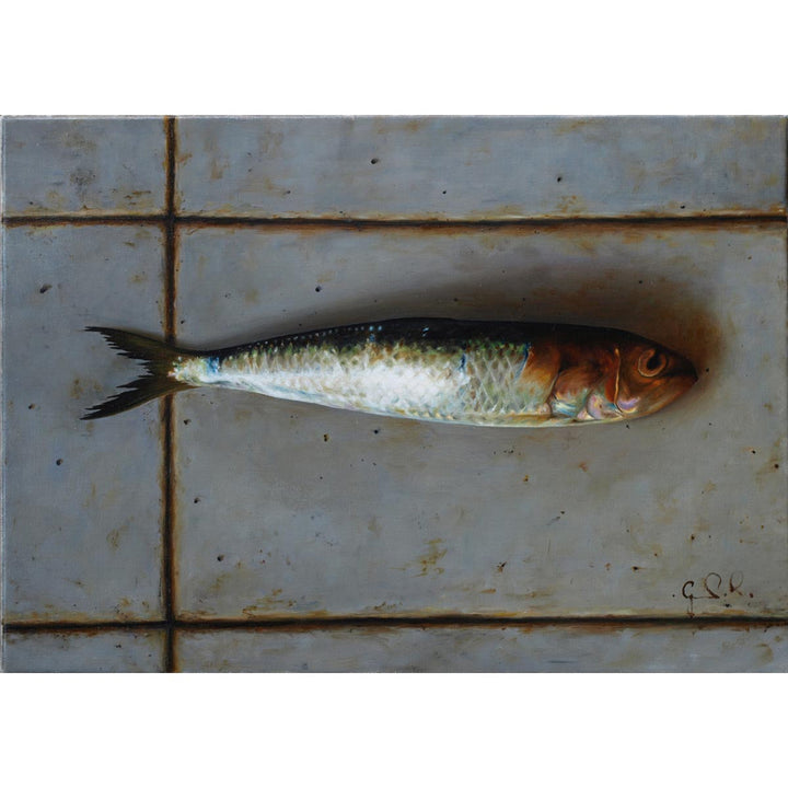 Sardine - Oil paint on canvas by Giraudo Riccardo - Fp Art Online