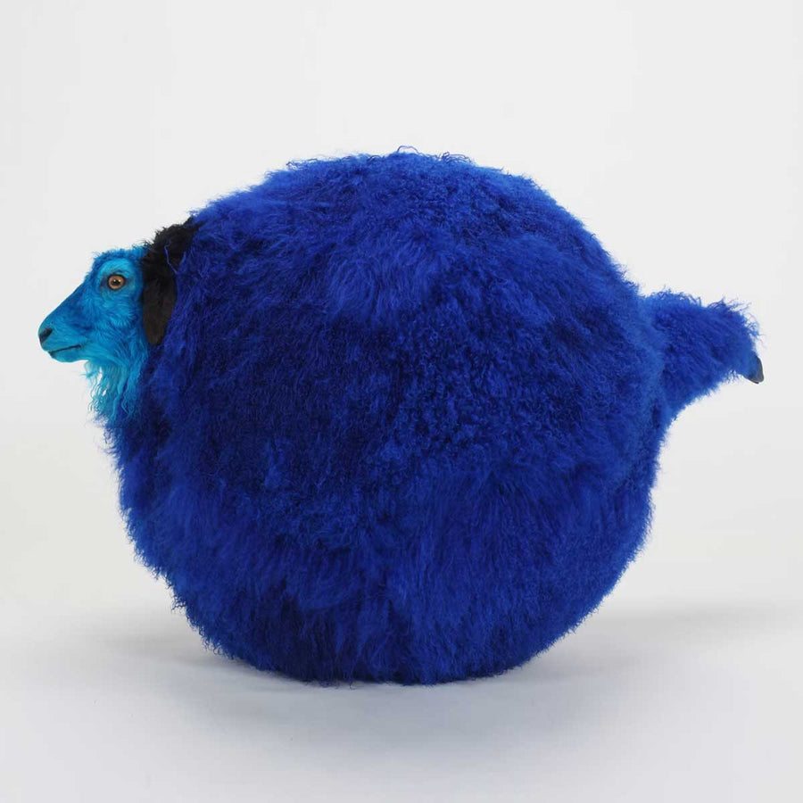 Sheep n.16, Dyed and inflated sheepskin sculpture by Maoyuan Yang - Fp Art Online