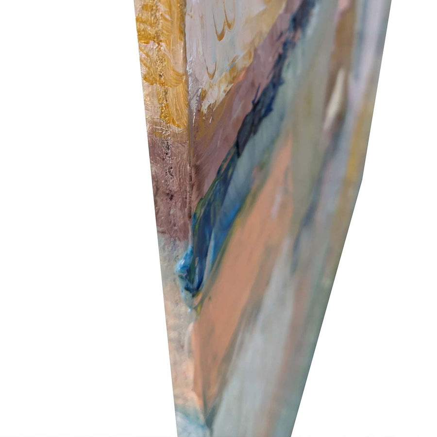 Stratigraphic Composition n°12 - Acrylic on wooden board by Gulminetti Alberto - Fp Art Online